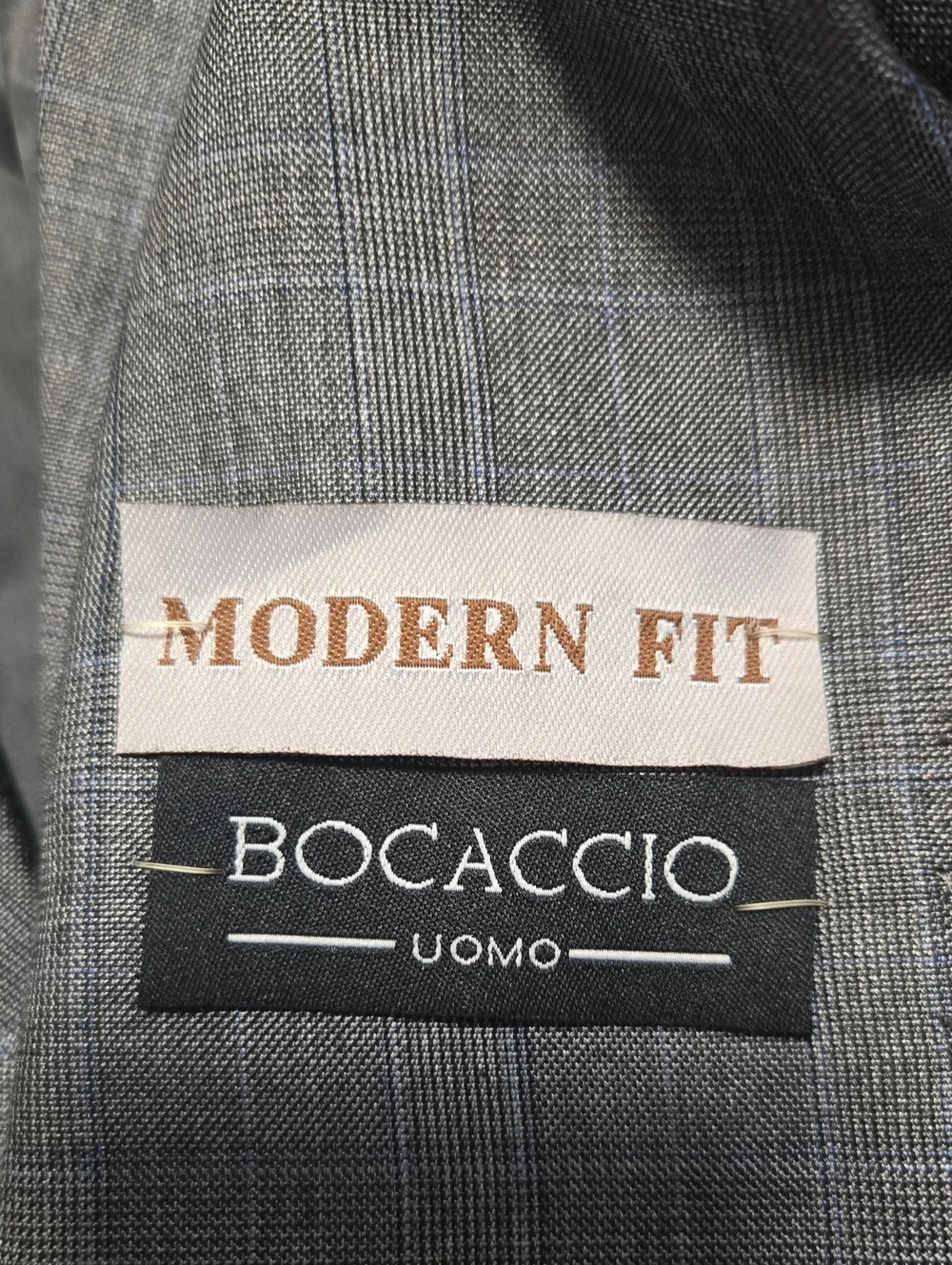 Nwt Boys' Bocaccio Uomo Gray Plaid Suit Jacket & Pants Set 8